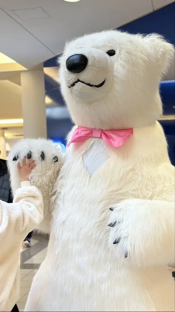 Person in polar bear costume